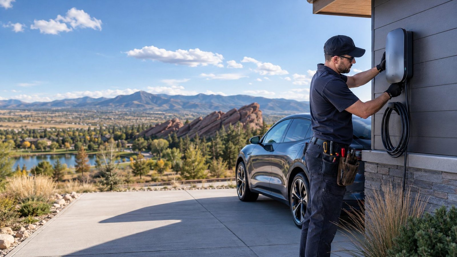 EV charger installation in Lakewood, CO