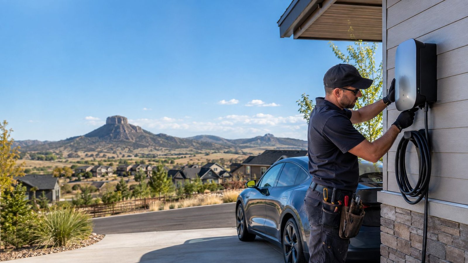 EV charger installation in Castle Rock, CO
